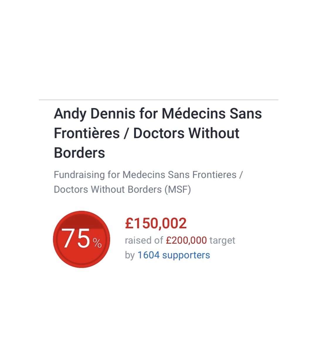 £150,000 Raised for Médecins Sans Frontières